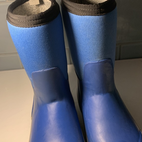 MCIKCC Kids WaterProof Blue Rain Snow  Boots -30 Degree Protection Rubber Sole 3 - Picture 7 of 8